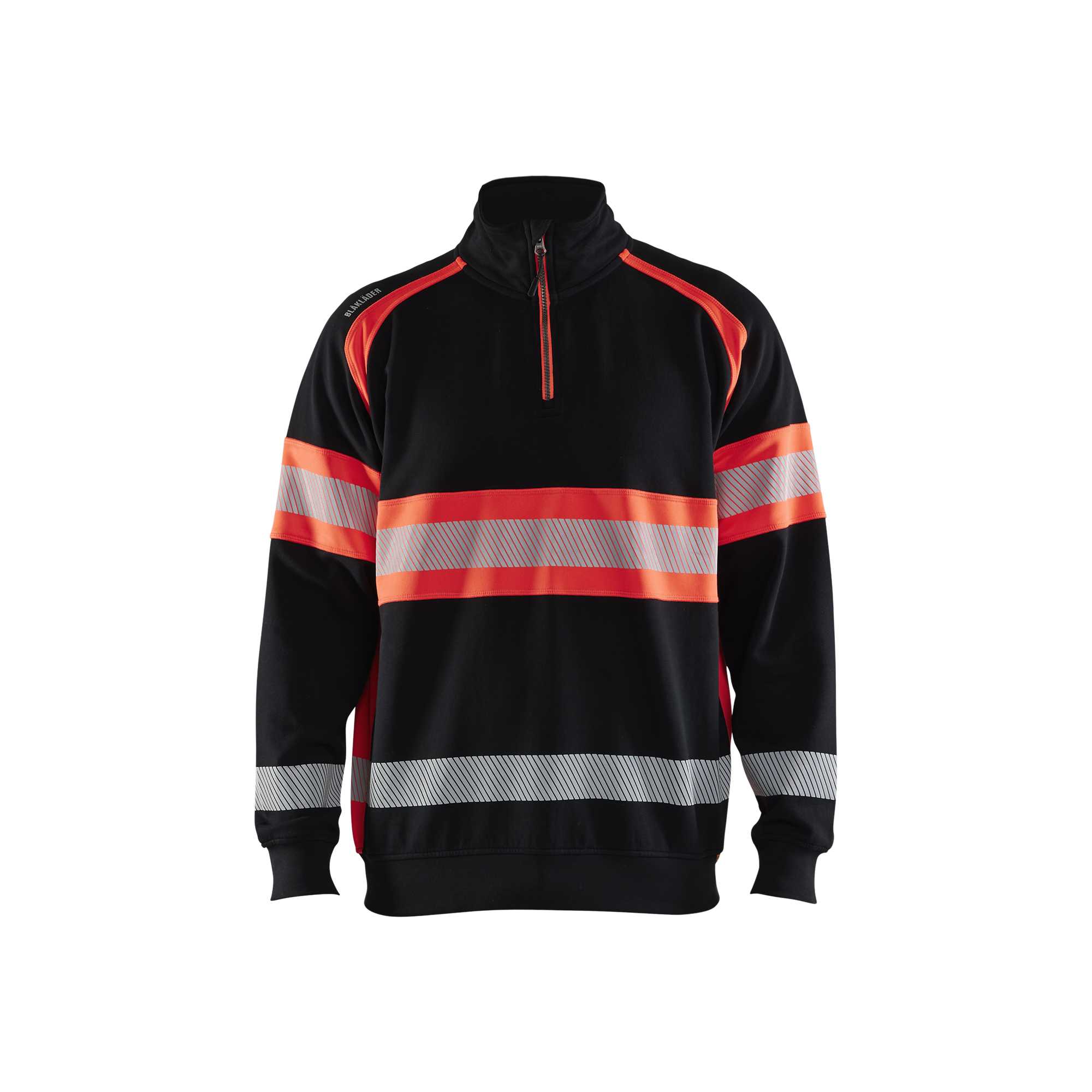 BLAKLADER 35531158 Hi Vis Sweater Hi Vis Reflective Half-zip Work Sweatshirt MEN - 100% Cotton